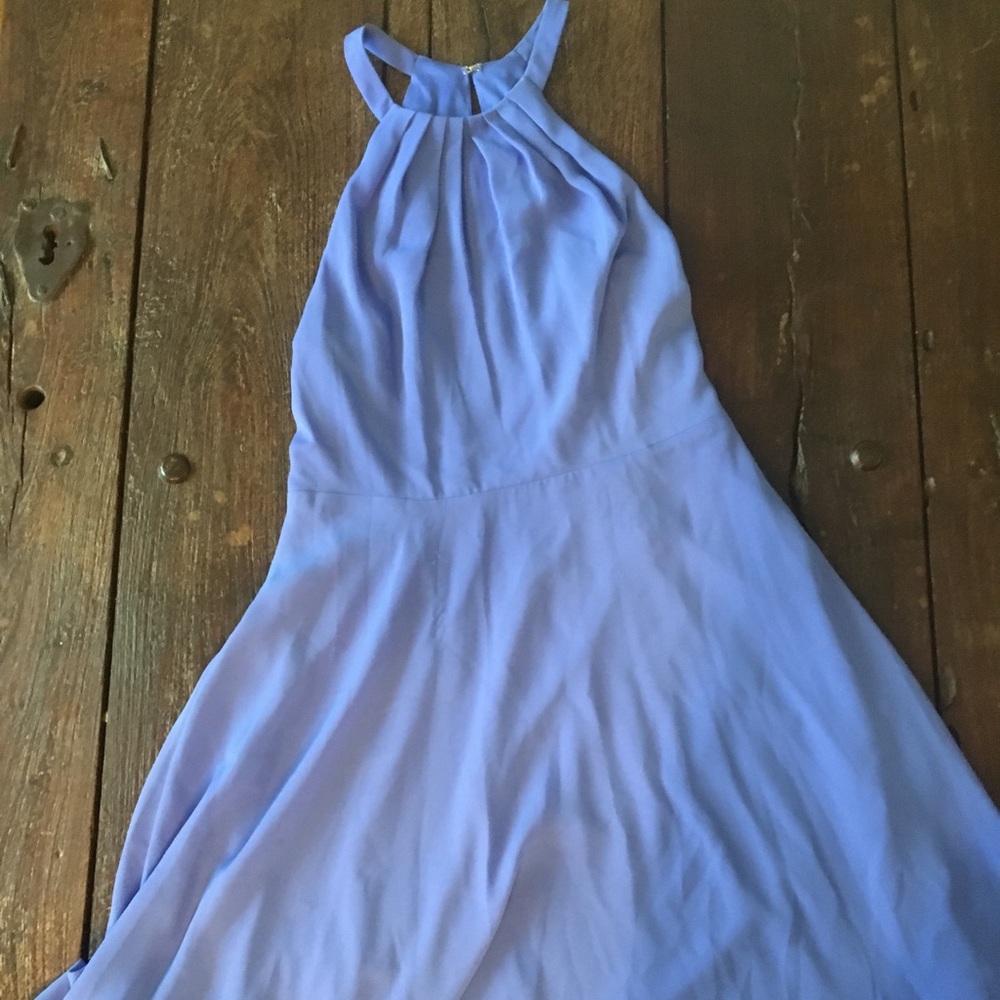 Beautiful periwinkle keyhole back dress